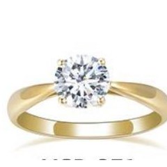 Yellow Gold Solitaire - KFJ-371 - exclusive to KHOJA Fine Jewelry
