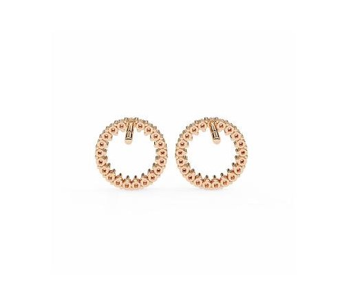 Three-Stone Studs - KFJ-4010 - exclusive to KHOJA Fine Jewelry