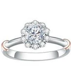 Two-Tone Halo - KFJ-740 - exclusive to KHOJA Fine Jewelry