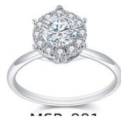 Hexagon Halo - KFJ-881 - exclusive to KHOJA Fine Jewelry