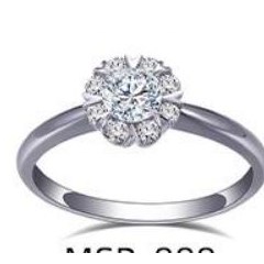 Flower Cluster Halo - KFJ-888 - exclusive to KHOJA Fine Jewelry