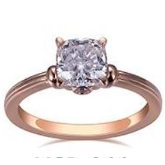 Rose Cushion Solitaire - KFJ-966 - exclusive to KHOJA Fine Jewelry