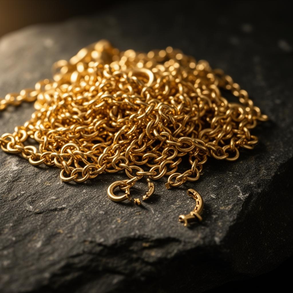 Before - Fine Gold Chain · Link & Clasp Repair